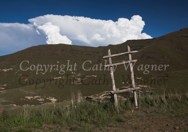 Stormclouds developing over the mountains, Golden Gate National Park near Clarens
